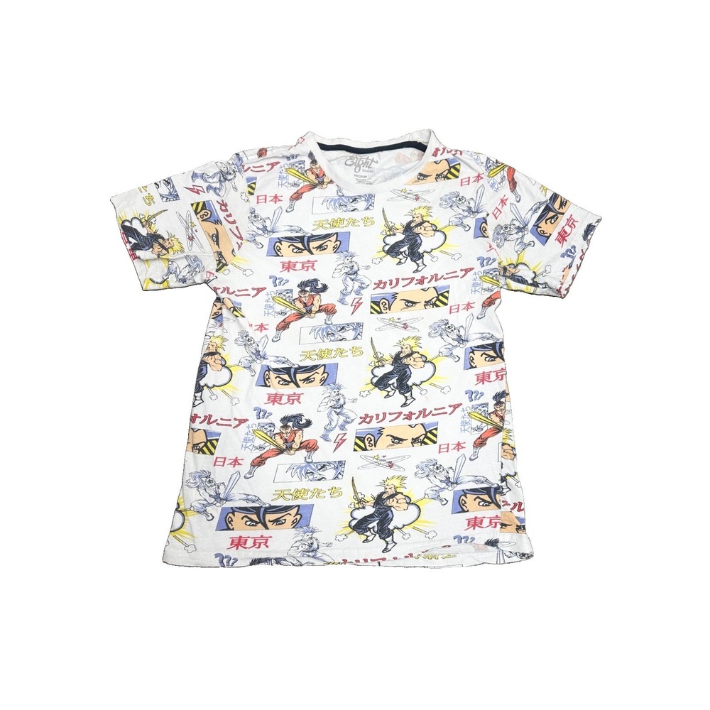 Eighty Eight Brand Mens Medium Anime Samurai Japanese Graphic T-Shirt